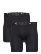 Puma Men Sport Cotton Long Boxers 2P Sport Boxers Black PUMA