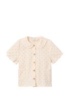 Nmffamaja Ss Loose Shirt Lil Tops Shirts Short-sleeved Shirts Cream Lil'Atelier