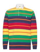 Classic Fit Striped Jersey Rugby Shirt Tops Polos Long-sleeved Yellow Polo Ralph Lauren