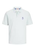 Jorpalm Emb Polo Ss Dut Smu Jnr Tops T-shirts Polo Shirts Short-sleeved Polo Shirts White Jack & J S