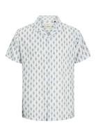 Jprblulincoln Print Resort Shirt S Jnr Tops Shirts Short-sleeved Shirts Blue Jack & J S