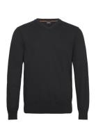 Asac_V Tops Knitwear V-necks Black BOSS