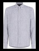 Dc Bold Linen Stripe Shirt Tops Shirts Linen Shirts Navy Tommy Hilfiger