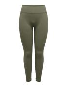 Onpdima Hw Seam Sculp Tight Bottoms Running-training Tights Khaki Green Only Play