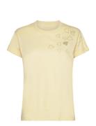 Anya Pcl Rain Strass Designers T-shirts & Tops Short-sleeved Yellow Zadig & Voltaire