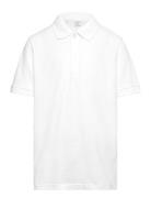 T Shirt Pique Tops T-shirts Polo Shirts Short-sleeved Polo Shirts White Lindex