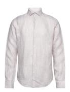 Bs Sydney Casual Slim Fit Shirt Tops Shirts Linen Shirts White Bruun & Stengade