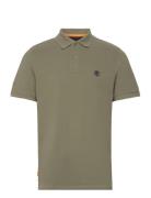 Millers River Pique Short Sleeve Polo Cassel Earth Designers Polos Short-sleeved Khaki Green Timberland