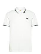 Tipped Pique Short Sleeve Polo Designers Polos Short-sleeved White Timberland