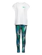 Nkg Meta-Morph Legging Set / Nkg Meta-Morph Legging Set Sport Sets With Short-sleeved T-shirt Blue Nike