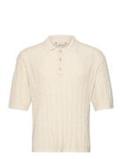 Drift Knit Pique Designers Knitwear Short Sleeve Knitted Polos Cream HOLZWEILER