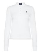 Slim Fit Stretch Polo Shirt Tops T-shirts & Tops Polos White Polo Ralph Lauren