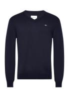 Ctn/Wo V-Neck Tops Knitwear V-necks Navy GANT