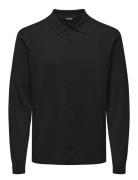 Onswyler Life Reg 14 Shirt Knit Cs Tops Knitwear Long Sleeve Knitted Polos Black ONLY & SONS