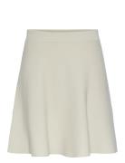 Yasfonny Hw Knit Skirt S. Noos Kort Nederdel White YAS