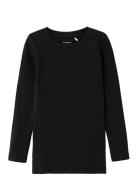 Nmfsuraja Xsl Ls Top Noos Tops T-shirts Long-sleeved T-Skjorte Black Name It