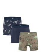 Boxer 3 Pack Elastic Dino Night & Underwear Underwear Underpants Multi/patterned Lindex