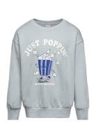 Sweater Popcorn Placement Tops Sweatshirts & Hoodies Sweatshirts Blue Lindex