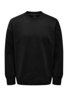 Onsdan Life Rlx Heavy Sweat Crew Tops Sweatshirts & Hoodies Sweatshirts Black ONLY & SONS