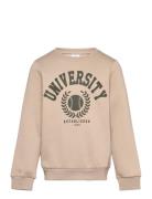 Nkntille Ls Sweat Bru Noos Tops Sweatshirts & Hoodies Sweatshirts Beige Name It