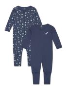 Nbmnightsuit 2P Zip Ff Dark Space Noos Pyjamas Sie Jumpsuit Navy Name It