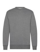 Slhreg-Dan Sweat Crew Neck Tops Sweatshirts & Hoodies Sweatshirts Grey Selected Homme