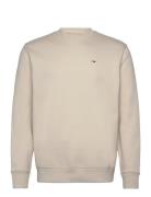 Tjm Reg S Flag Crew Tops T-Langærmet Skjorte Beige Tommy Jeans