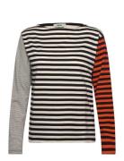 Crisp Jersey Silke Block Tee Ls Tops T-shirts & Tops Long-sleeved Black Mads Nørgaard