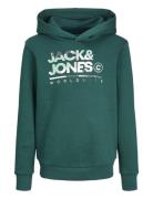 Jjluke Sweat Hood Mni Tops Sweatshirts & Hoodies Hoodies Green Jack & J S