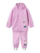 Nmfjane Peppapig Rain Set Fo Cplg Outerwear Rainwear Rainwear Sets Pink Name It