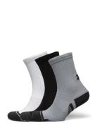 Ua Performance Tech 3Pk Crew Sport Socks Regular Socks Grey Under Armour