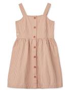 Zia Stripe Dress Dresses & Skirts Dresses Casual Dresses Short-sleeved Casual Dresses Pink Liewood