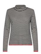 Stripe Elsa Knit Tops T-shirts & Tops Long-sleeved Black Mads Nørgaard