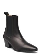 Cph252 Leather Black Shoes Boots Ankle Boots Ankle Boots With Heel Black Copenhagen Studios