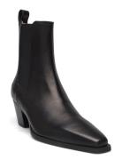 Cph247 Leather Black Shoes Boots Ankle Boots Ankle Boots With Heel Black Copenhagen Studios