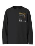 Nkmvagno Ls Loose Top Tops T-shirts Long-sleeved T-Skjorte Black Name It