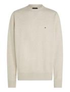 Essential Fleece Crewneck Tops Sweatshirts & Hoodies Sweatshirts Beige Tommy Hilfiger