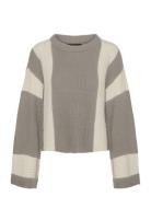 Vmgigi Ls O-Neck Pullover Lcs Rep Tops Knitwear Jumpers Beige Vero Moda