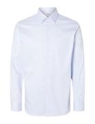 Slhslim-Performance Shirt Ls Noos Tops Shirts Business Blue Selected Homme