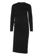 Vmmphine Ls Calf Dress Jrs New Dresses & Skirts Skirts Midi Skirts Black Vero Moda Maternity