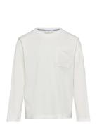 Long Sleeve Cotton T-Shirt Tops T-shirts Long-sleeved T-Skjorte White Mango