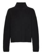 Chunky Loose High Neck Sweater Tops Knitwear Jumpers Black Calvin Klein Jeans