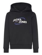 Jcoray Branding Sweat Hood Fst Jnr Tops Sweatshirts & Hoodies Hoodies Black Jack & J S