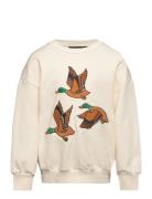 Ducks Emb Sweatshirt Tops Sweatshirts & Hoodies Sweatshirts Cream Mini Rodini