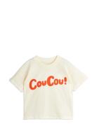 Coucou Sp Ss Tee Tops T-Kortærmet Skjorte Cream Mini Rodini