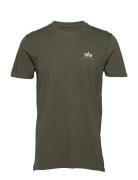 Basic T Small Logo Designers T-Kortærmet Skjorte Khaki Green Alpha Industries