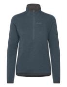 Kamphaug Knitted W Half Zip Orion Blue Xs Sport Sweatshirts & Hoodies Fleeces & Midlayers Blue Bergans