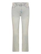 Blanca Straight-Fit Cropped Jeans Bottoms Jeans Straight-regular Blue Mango