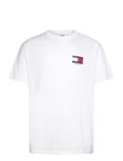 Tjm Reg Rwb Sig Flag Tee Ext Tops T-Kortærmet Skjorte White Tommy Jeans