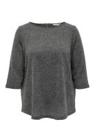 Carmartha 3/4 Top Tops T-shirts & Tops Long-sleeved Grey ONLY Carmakoma